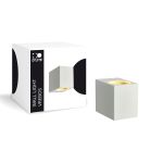D'Lite Wall Light Vrebos Aluminium White | IP56 - Suitable For 1x GU10 