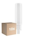 Multipack 10x Ledvance Dulux-D LED 6W - 840 Cool White | 4-Pin - Replaces 13W