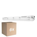 Multipack 6x Ledvance LED Waterproof Batten Damp Proof 32W 4400lm - 865 Daylight | 120cm 