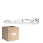 Multipack 4x Ledvance LED Waterproof Batten Damp Proof Value 40W 4800lm - 840 Cool White | 120cm 